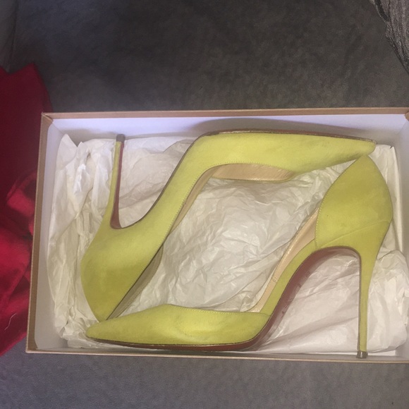 Christian Louboutin Shoes - Christian Louboutin Iriza Neon yellow suede 38.5